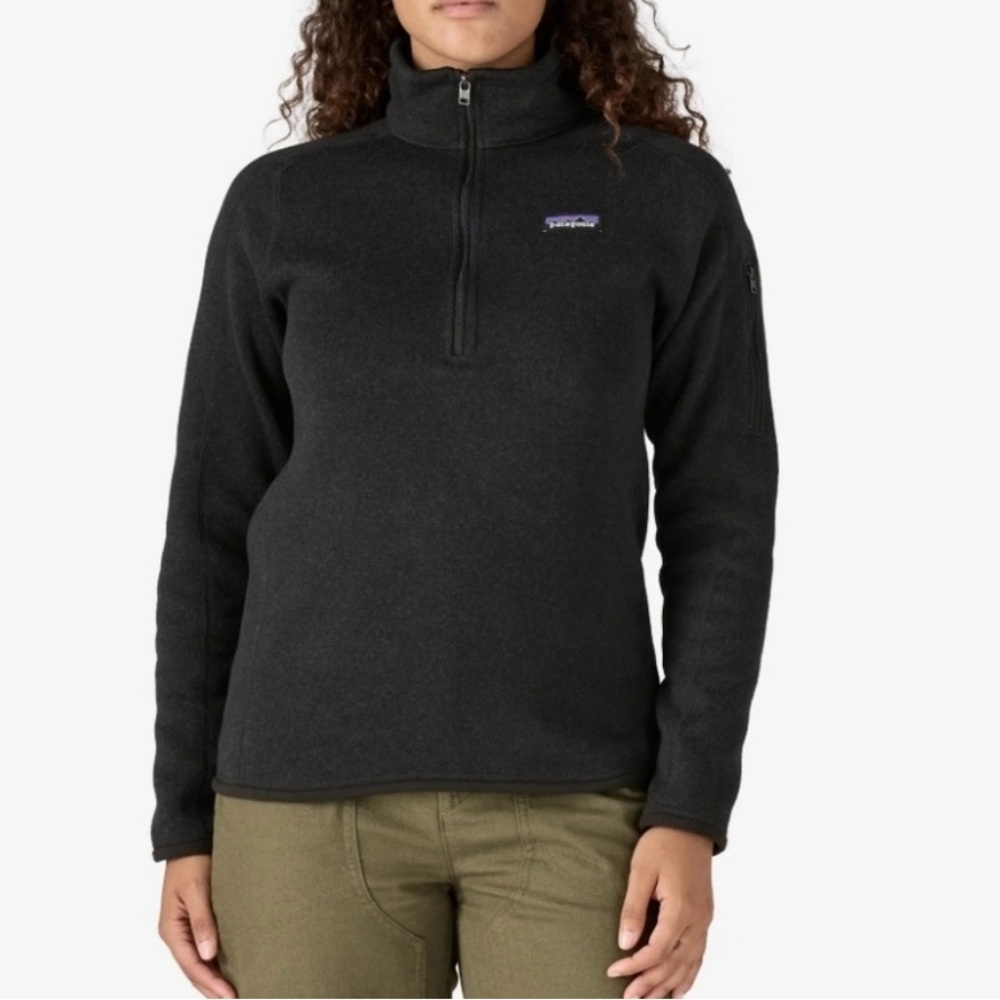Patagonia Black Women's better sweater Fleece 1/4 zip Pullover M